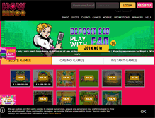 Tablet Screenshot of nowbingo.com